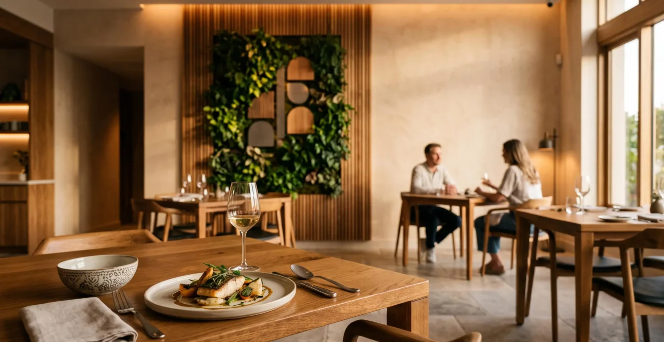 Salle de restaurant chaleureuse et soignée mettant en valeur un décor pensé pour être photographié par les clients