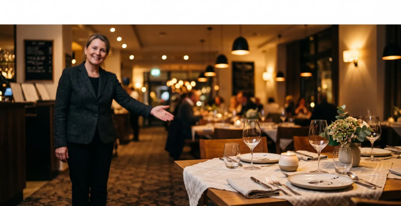 Table de restaurant élégante avec une ambiance chaleureuse symbolisant un site web qui génère des réservations